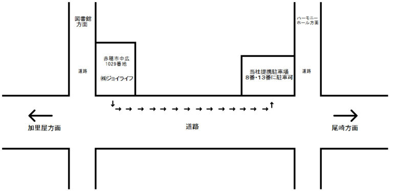 弊社来店時、駐車場のご案内