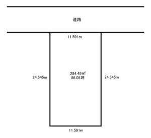 赤穂市宮前町 さくら公園前の整形地 売り土地情報！